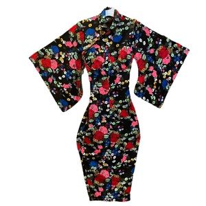 Nuvula Runway Kimono inspired Floral Dress